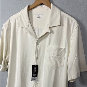 NWT BearBottom Men's Cream Camp Short Sleeve‎ Shirt